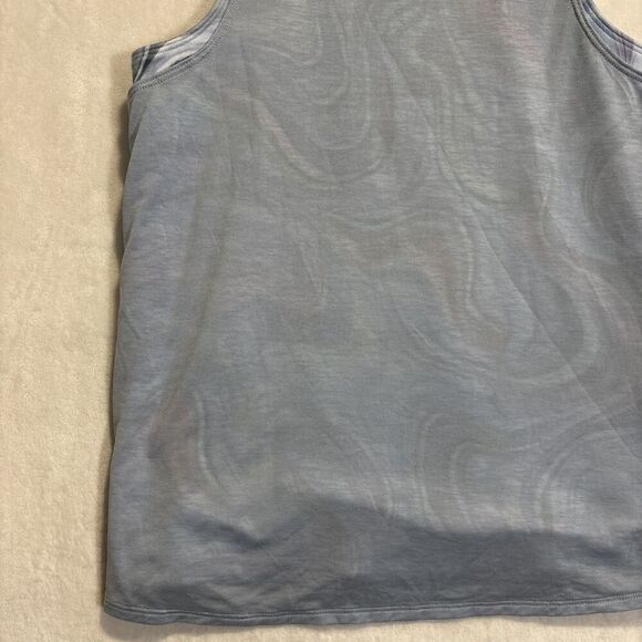 Athleta Girl Tandem Tank Girl's Size Extra Large XL 14 Blue Swirls Layered Look - Picture 5 of 15